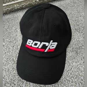 BORLA Black Universal Fit Baseball Cap With BORLA® Logo Embroidered In Front. Ne